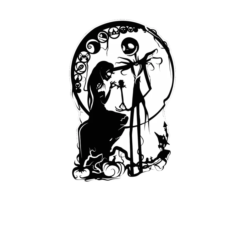 Nightmare Before Christmas Full Color Vinyl Sticker - Custom Size