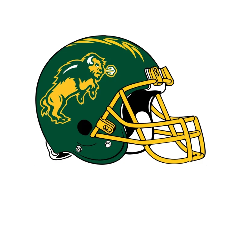 North Dakota State Bison Full Color Vinyl Decal - Custom Size