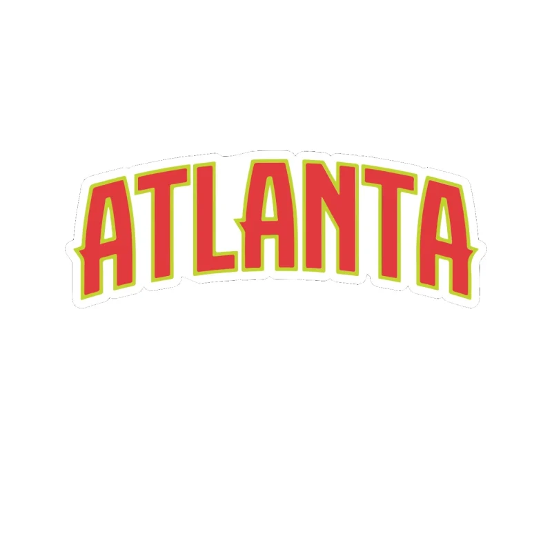 Atlanta Hawks - Atlanta - Full Color Vinyl Sticker - Custom Size
