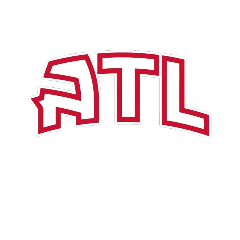 Atlanta Hawks - ATL - Full Color Vinyl Sticker - Custom Size