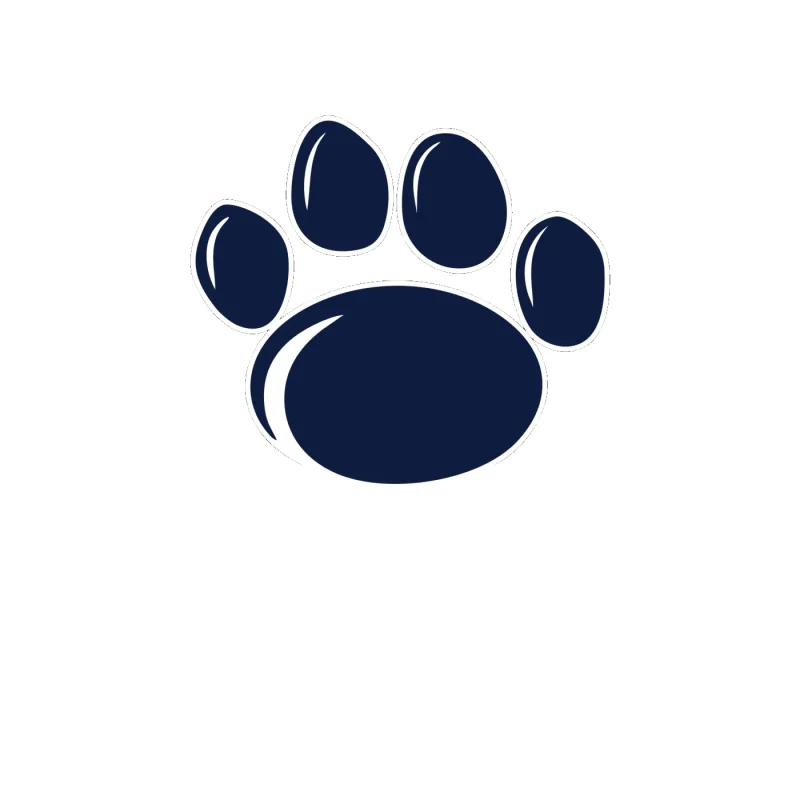 Penn State Nittany Lion Paw - Full Color Vinyl Decal - Custom Size