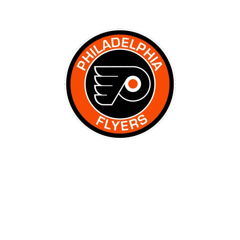Philadelphia Flyers - Circle - Full Color Vinyl Sticker - Custom Size