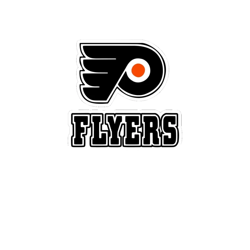 Philadelphia Flyers - P With Wings And Flyers - Full Color Vinyl Sticker - Custom Size