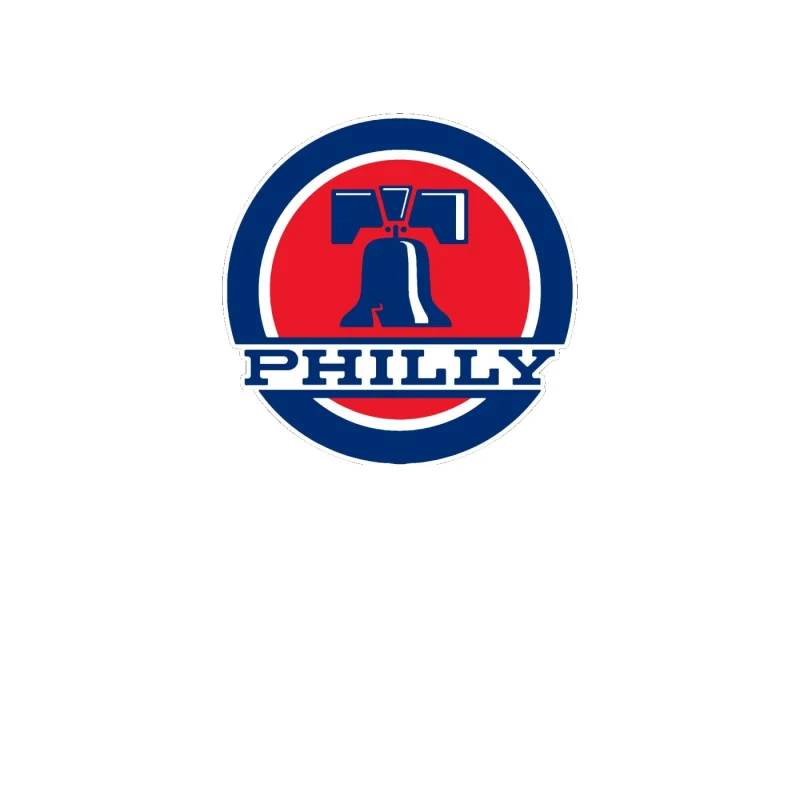 Philadelphia Phillies - Circle With Bell - Full Color Vinyl Sticker - Custom Size