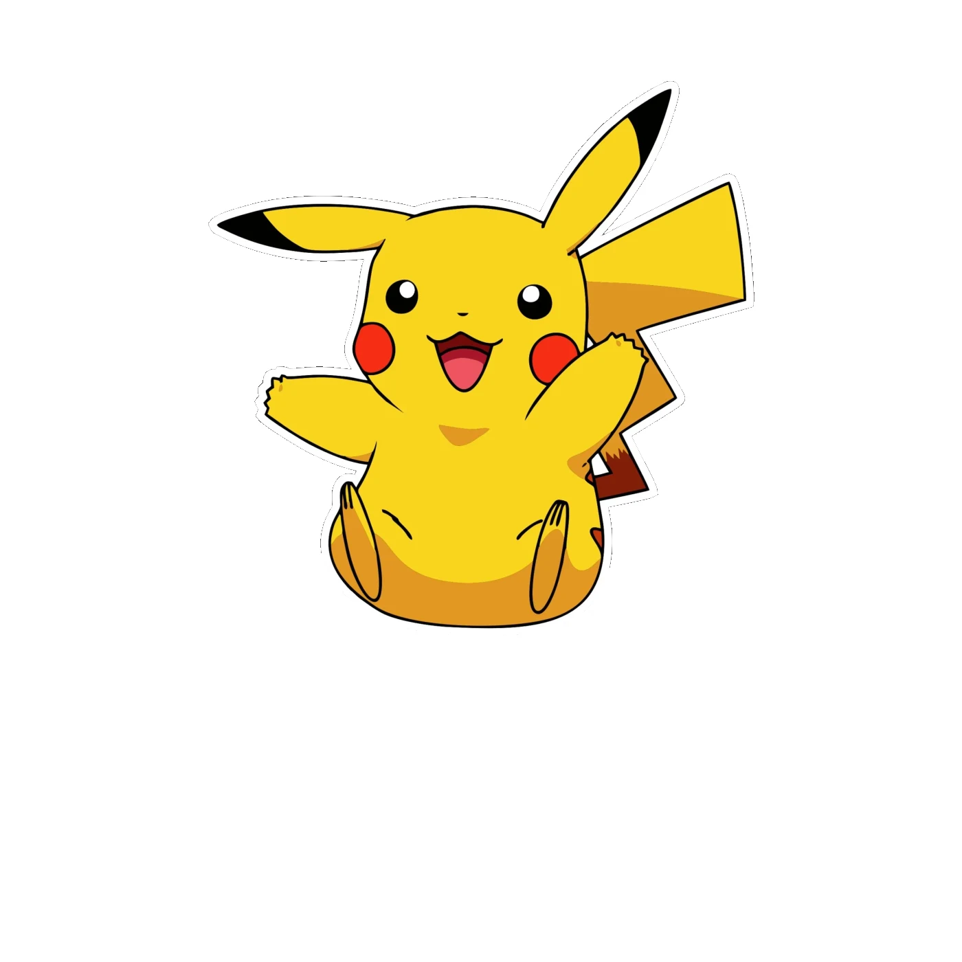 Pikachu Full Color Vinyl Decal