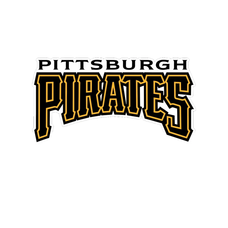 Pittsburgh Pirates - Name - Full Color Vinyl Sticker - Custom Size