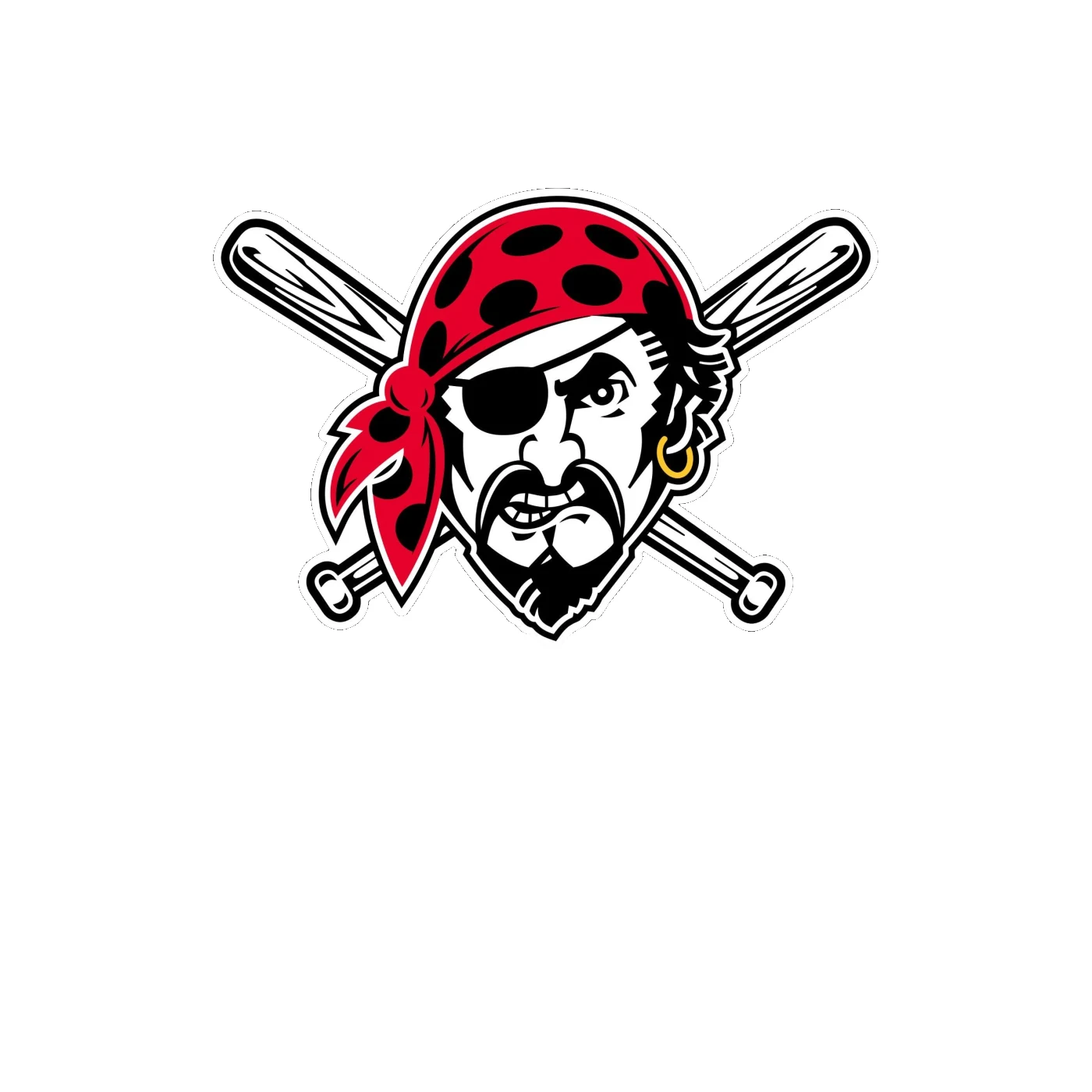 Pittsburgh Pirates - Pirate - Full Color Vinyl Sticker - Custom Size