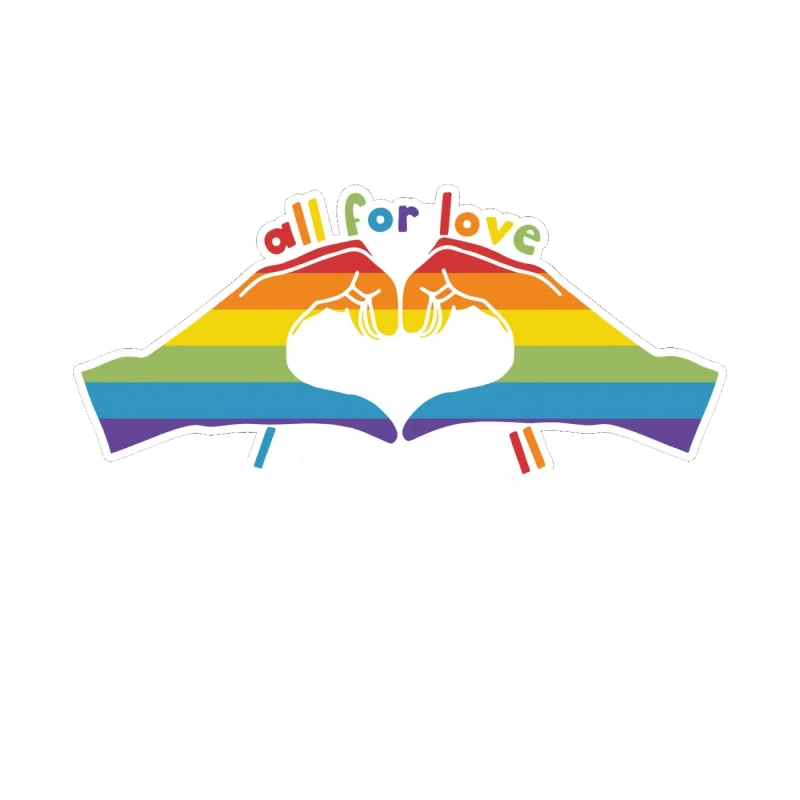 Pride Full Color Vinyl Decals - Custom Size
