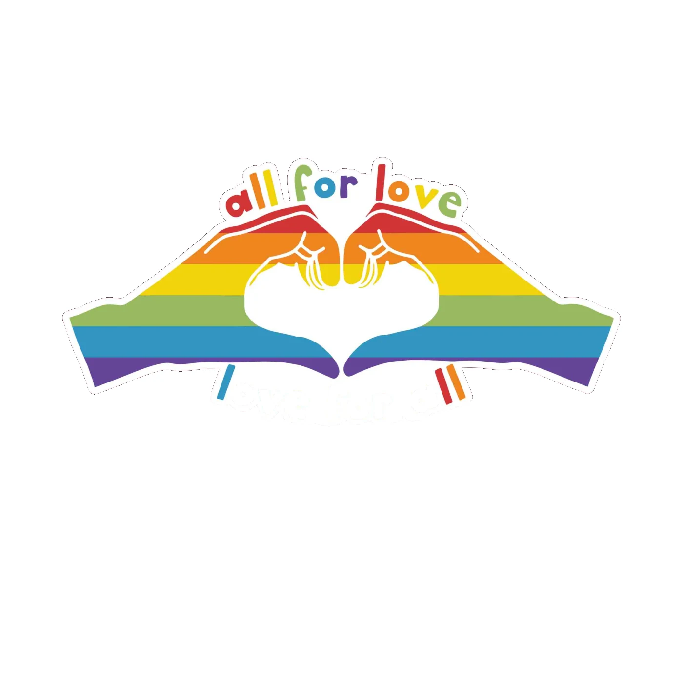 Pride Full Color Vinyl Decals - Custom Size