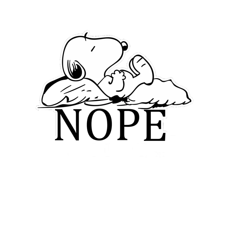 Snoopy - Nope not today Full Color Vinyl Decal