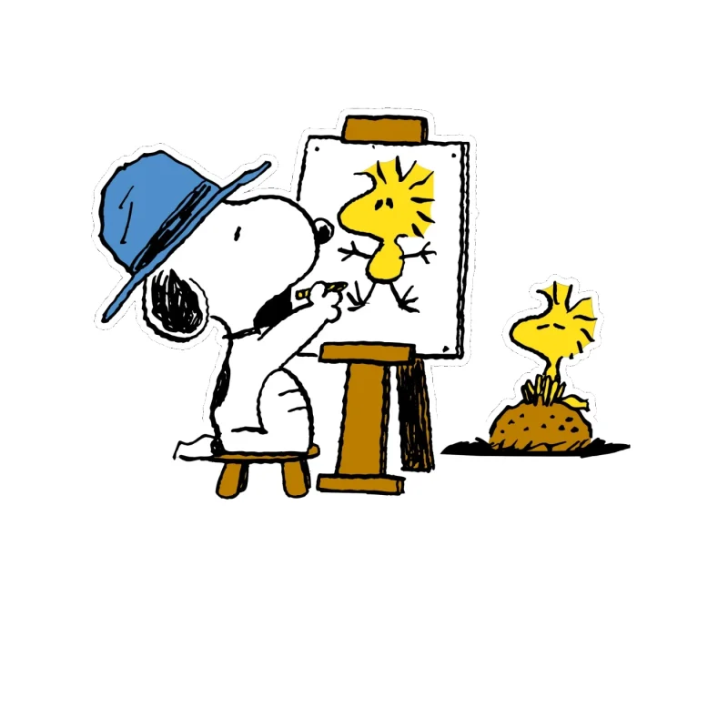 Snoopy and Woodstock Full Color Vinyl Decal