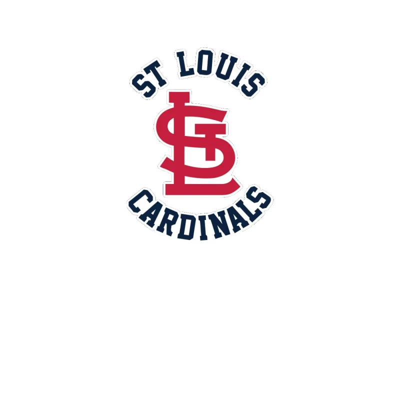 St. Louis Cardinals - STL With Name - Full Color Vinyl Sticker - Custom Size