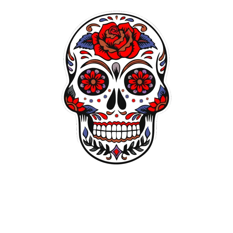 Sugar Skull - Full Color Vinyl Decal