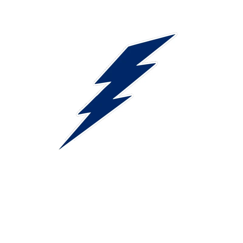 Tampa Bay Lightning - Lightning Bolt - Full Color Vinyl Sticker - Custom Size