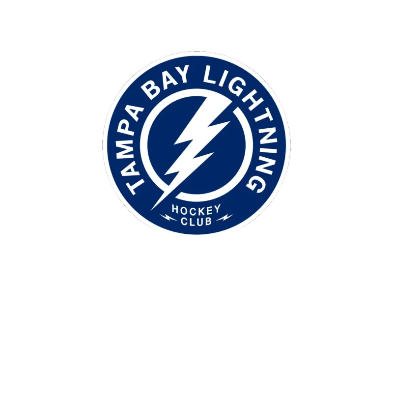 Tampa Bay Lightning - Blue Circle With Name - Full Color Vinyl Sticker - Custom Size