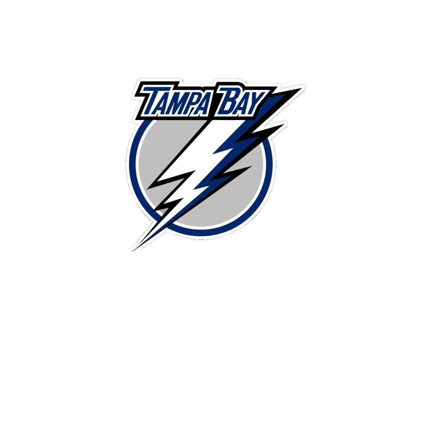 Tampa Bay Lightning - Circle Multi Color With Name - Full Color Vinyl Sticker - Custom Size