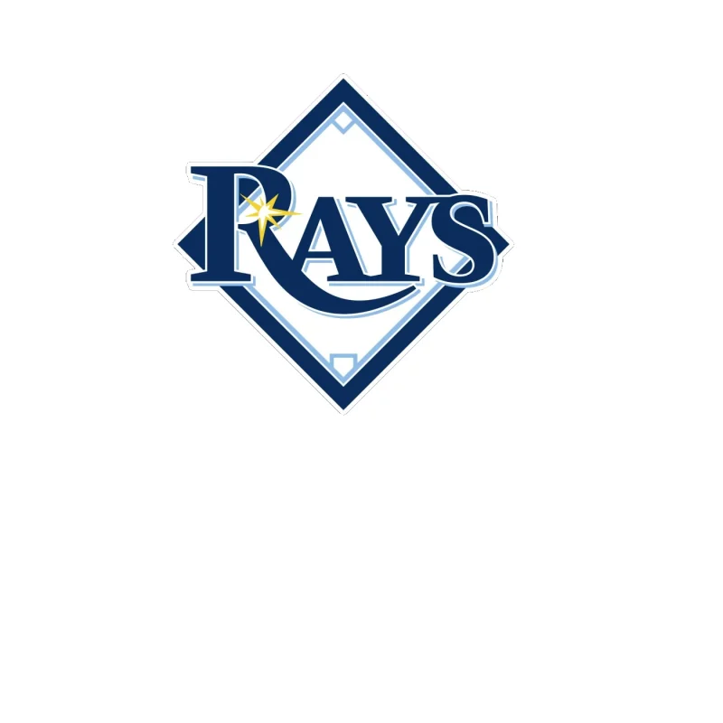 Tampa Bay Rays - Plate With Rays - Full Color Vinyl Sticker - Custom Size