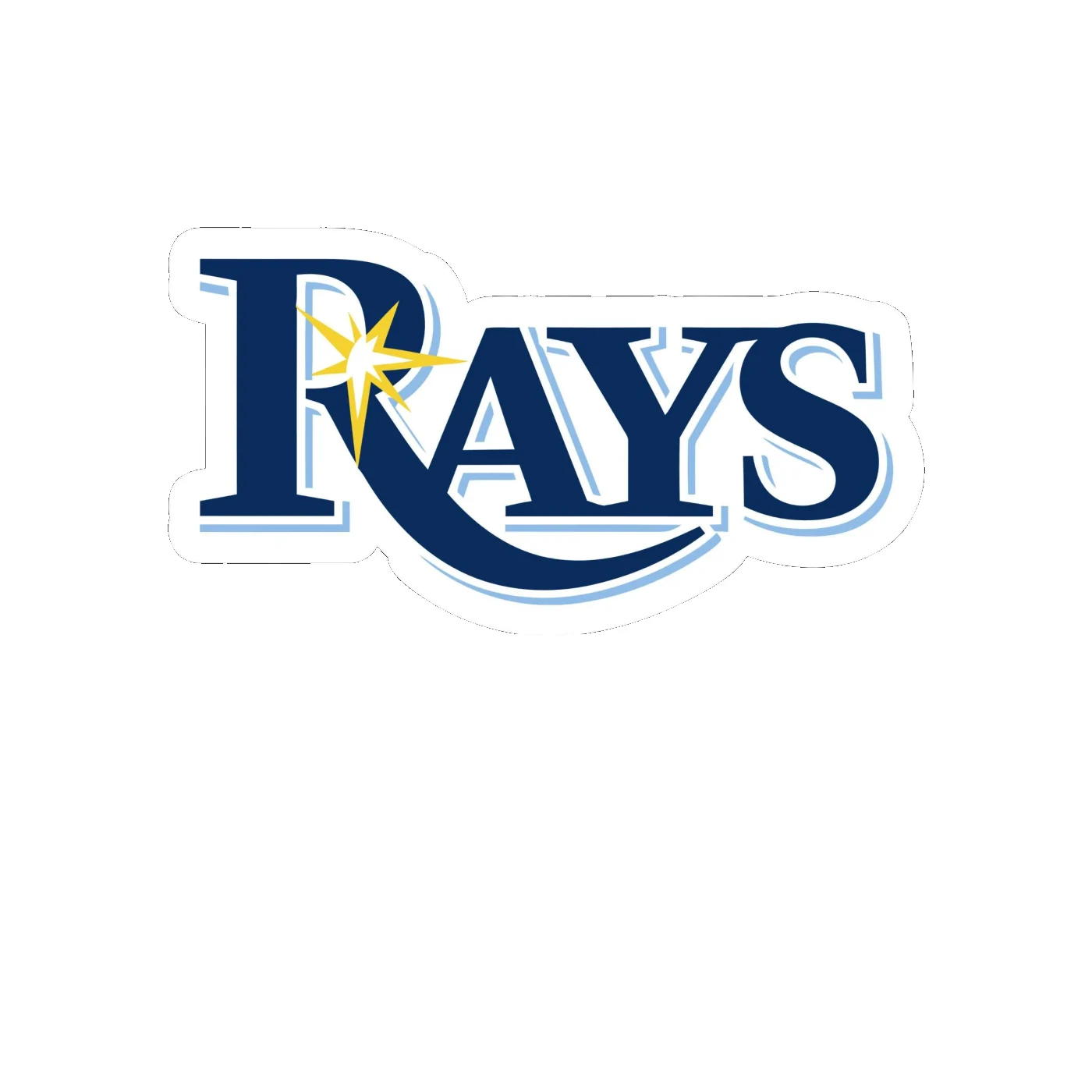 Tampa Bay Rays - Rays - Full Color Vinyl Sticker - Custom Size