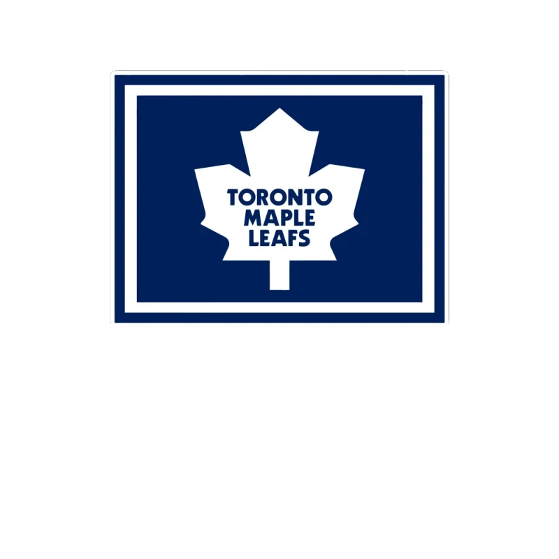 Toronto Maple Leafs - Dark Blue Square - Full Color Vinyl Sticker - Custom Size
