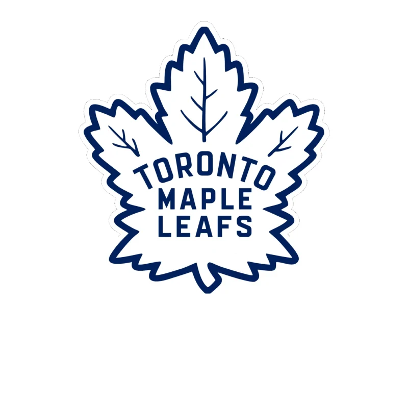 Toronto Maple Leafs - White Leaf - Full Color Vinyl Sticker - Custom Size