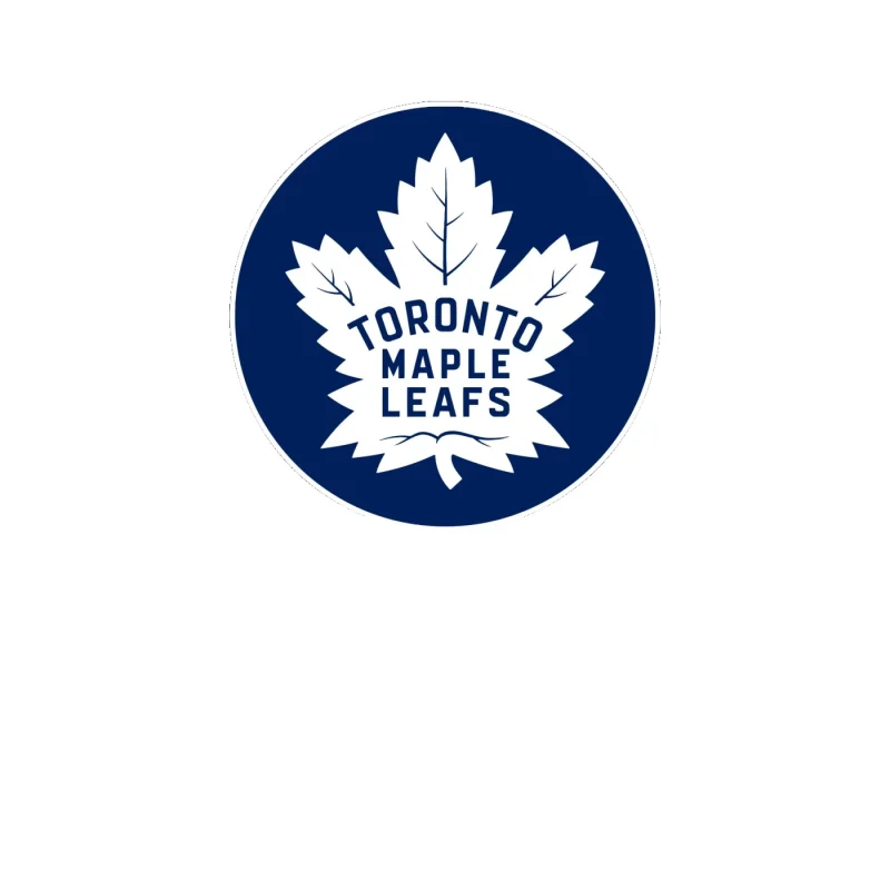 Toronto Maple Leafs - Dark Blue With White Leaf - Full Color Vinyl Sticker - Custom Size
