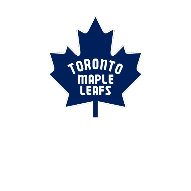 Toronto Maple Leafs - Dark Blue Leaf - Full Color Vinyl Sticker - Custom Size