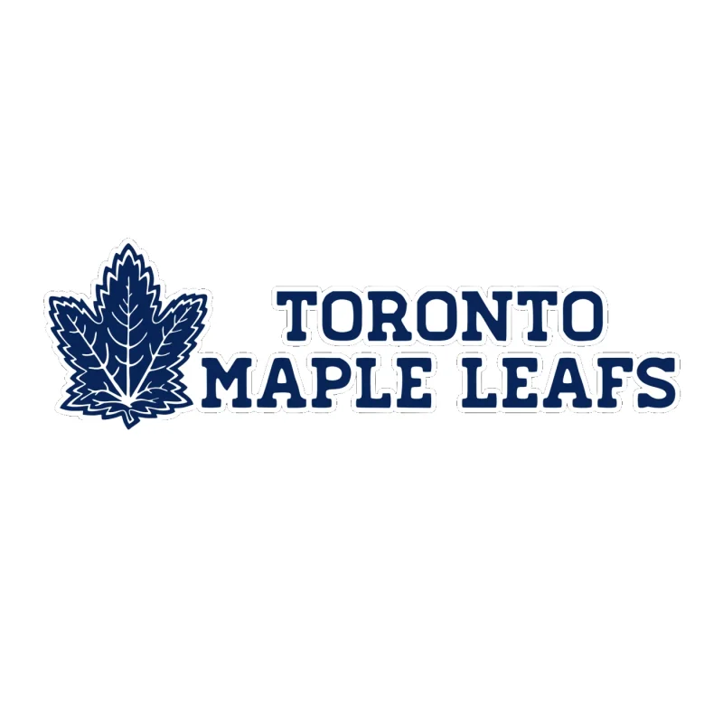 Toronto Maple Leafs - Leaf With Name On Side - Full Color Vinyl Sticker - Custom Size
