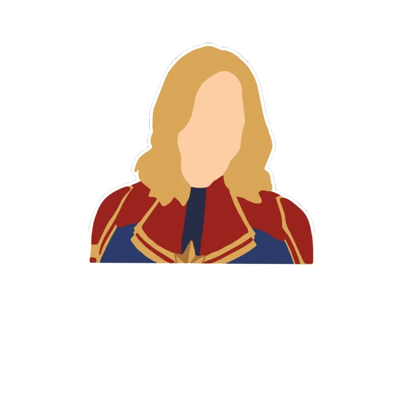 Captain Marvel - Full Color Vinyl Sticker - Custom Size