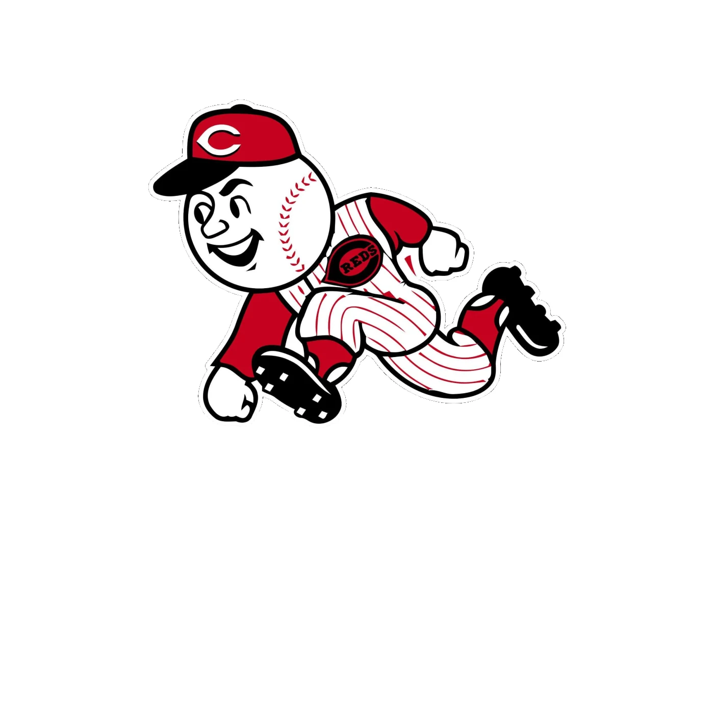 Cincinnati Reds - Mr. Red - Full Color Vinyl Sticker - Custom Size
