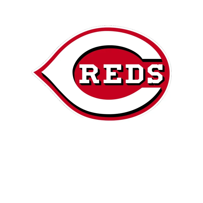 Cincinnati Reds - White C With Reds - Full Color Vinyl Sticker - Custom Size