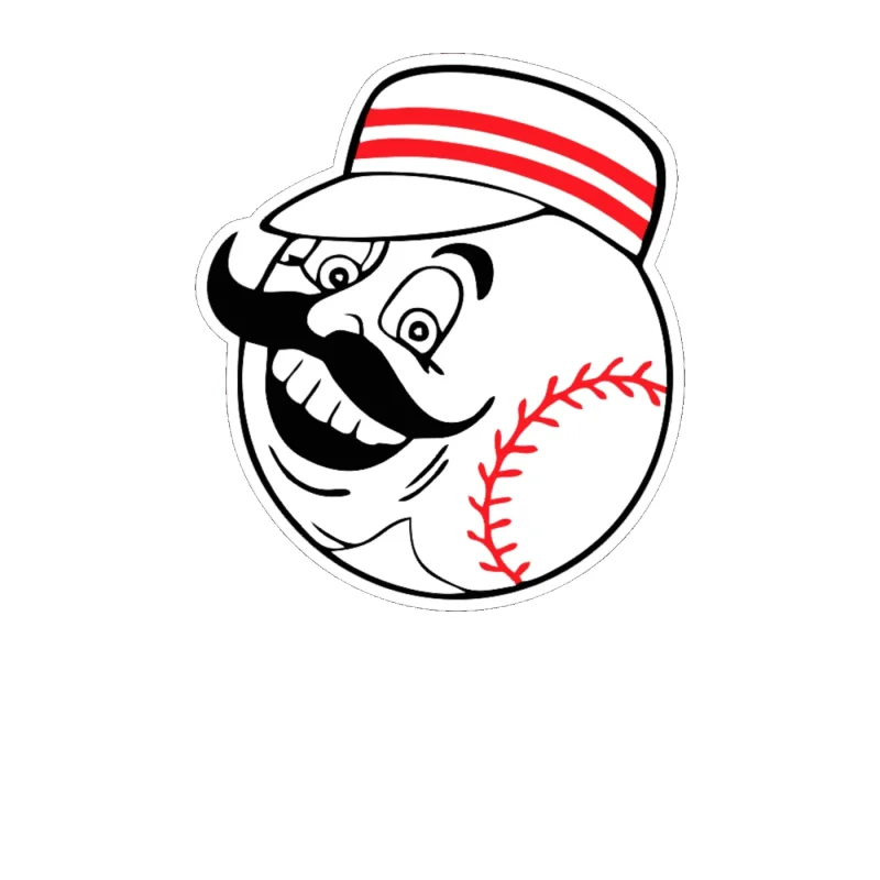 Cincinnati Reds - Mr. Redlegs Head - Full Color Vinyl Sticker - Custom Size