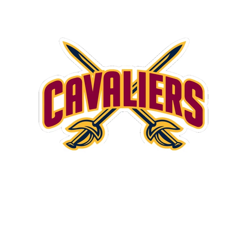 Cleveland Cavaliers - Cavaliers With Swords - Full Color Vinyl Sticker - Custom Size