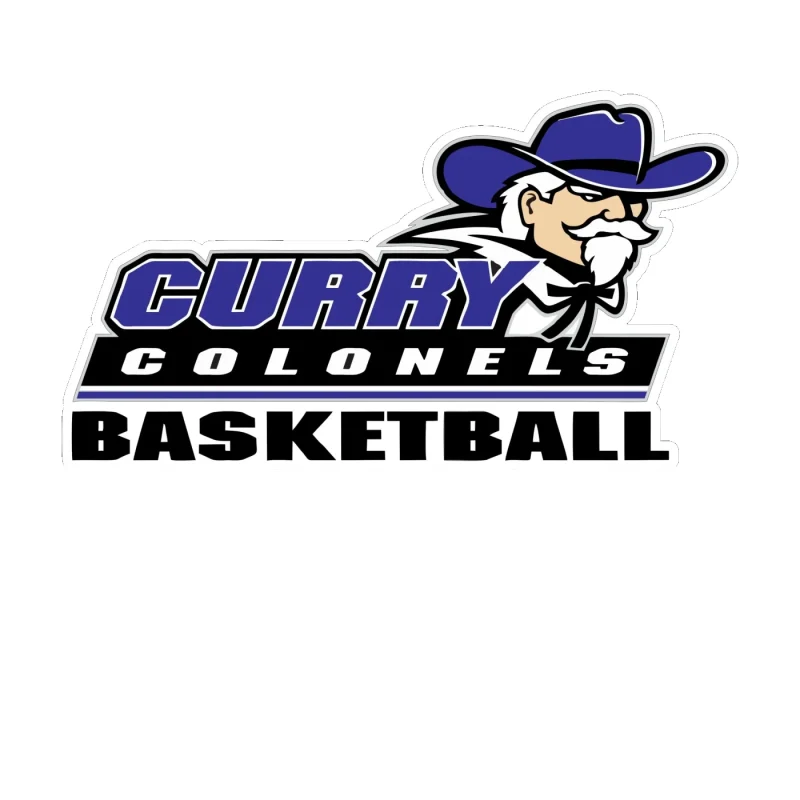 Curry Colonels Basketball Full Color Vinyl Decal - Custom Size