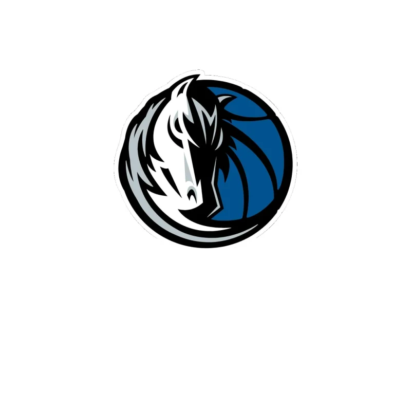 Dallas Mavericks - Half Horse Half Basketball - Full Color Vinyl Sticker - Custom Size