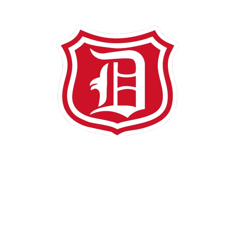 Detroit Red Wings - Shield With Wing - Full Color Vinyl Sticker - Custom Size