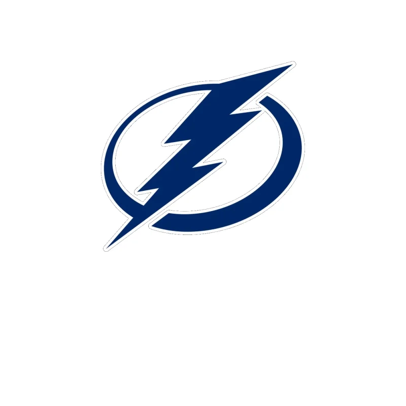 Tampa Bay Lightning - Lighting Bolt Oval - Full Color Vinyl Sticker - Custom Size