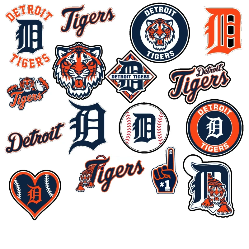Detroit Tigers Sticker Pack; Hydroflask decal ; Laptop Decal ; Yeti Decal;  Cell phone Decal;  Vinyl Car Decal- Custom Size