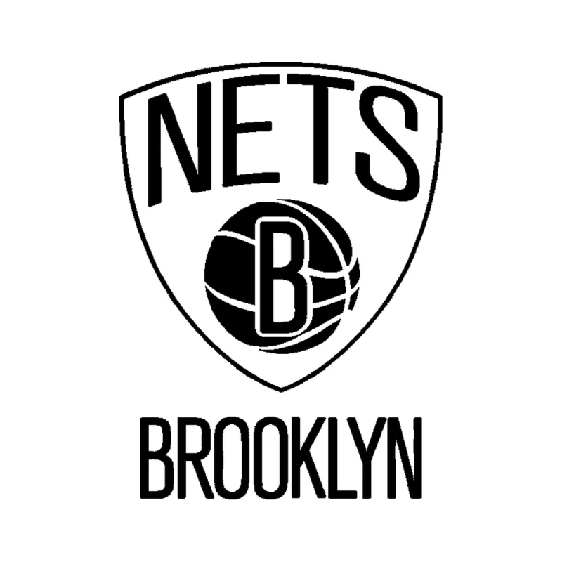 Brooklyn Nets - Design 1 - Die Cut Vinyl Decal - Custom Size