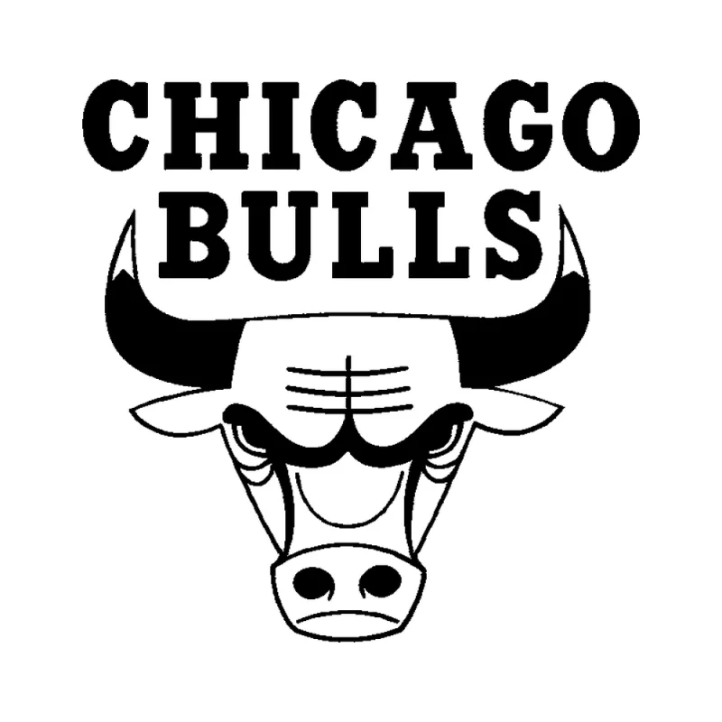 Chicago Bulls - Design 1 - Die Cut Vinyl Decal - Custom Size