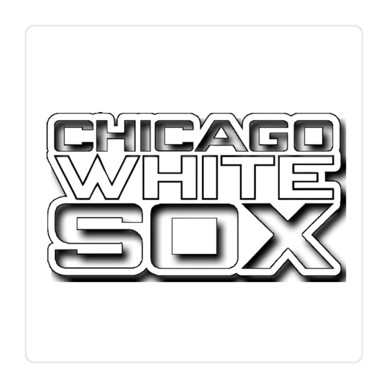 Chicago White Sox - Name - Full Color Vinyl Sticker - Custom Size