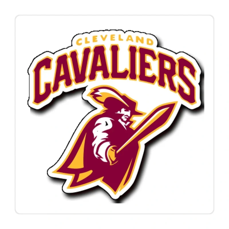 Cleveland Cavaliers Full Color Vinyl Sticker - Custom Size