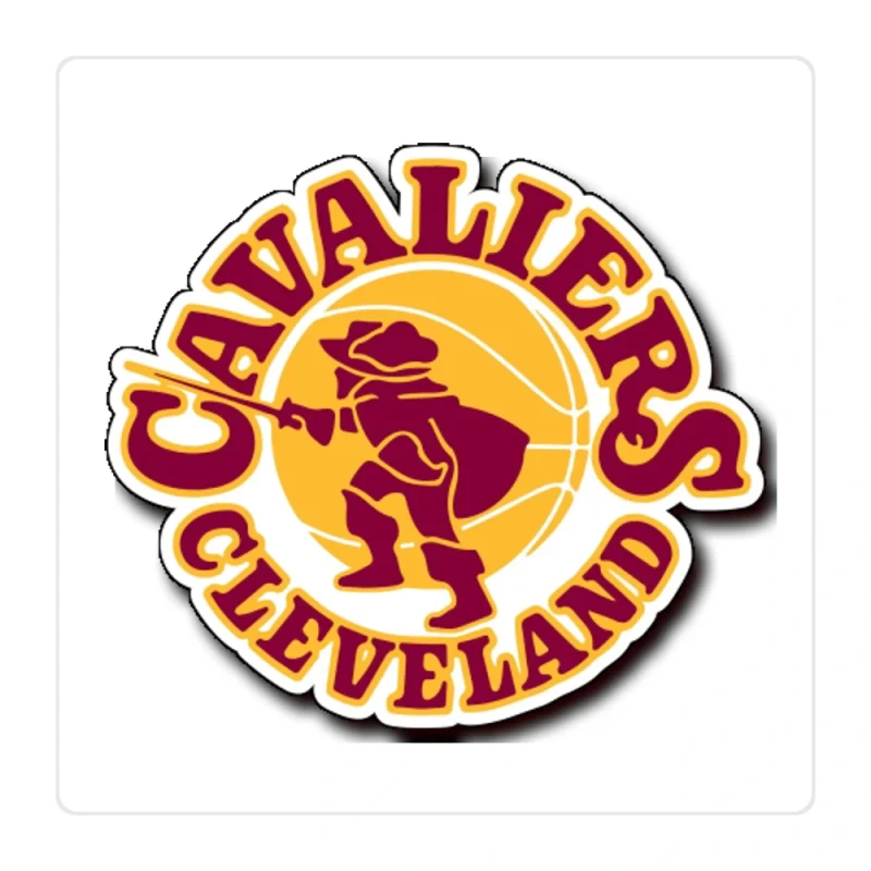 Cleveland Cavaliers Full Color Vinyl Sticker - Custom Size