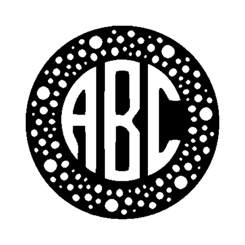 Custom Monogram Vinyl Sticker - Custom Size
