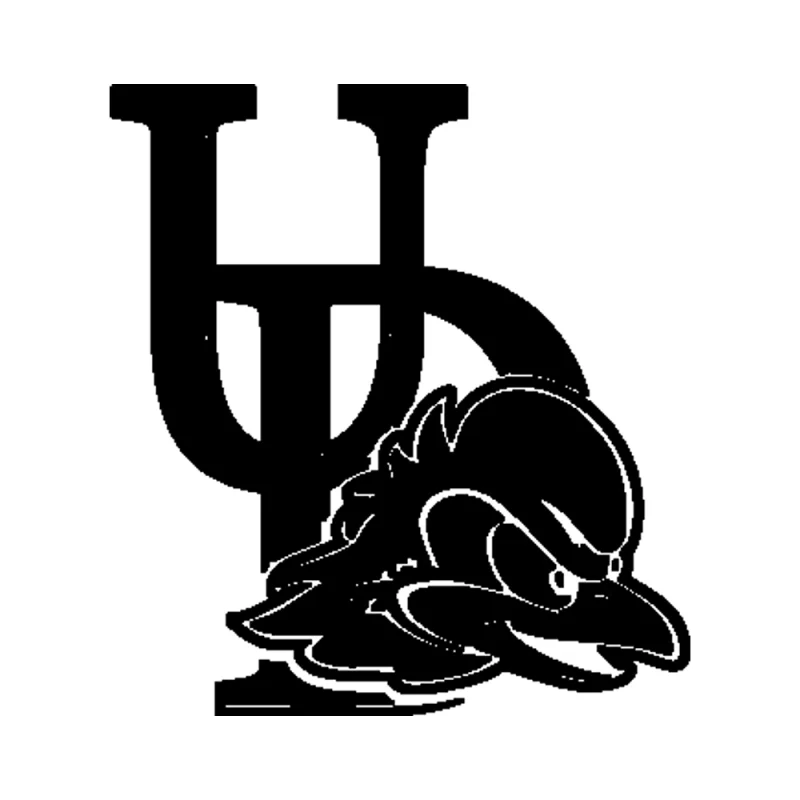 Delaware Blue Hens Vinyl Decal - Custom Size