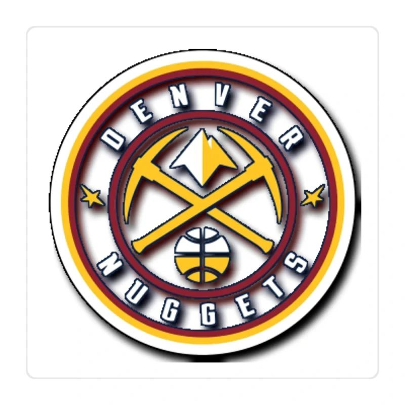 Denver Nuggets Full Color Vinyl Sticker - Custom Size