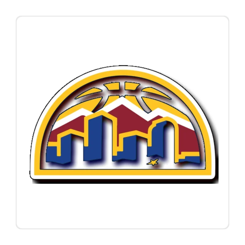 Denver Nuggets Full Color Vinyl Sticker - Custom Size