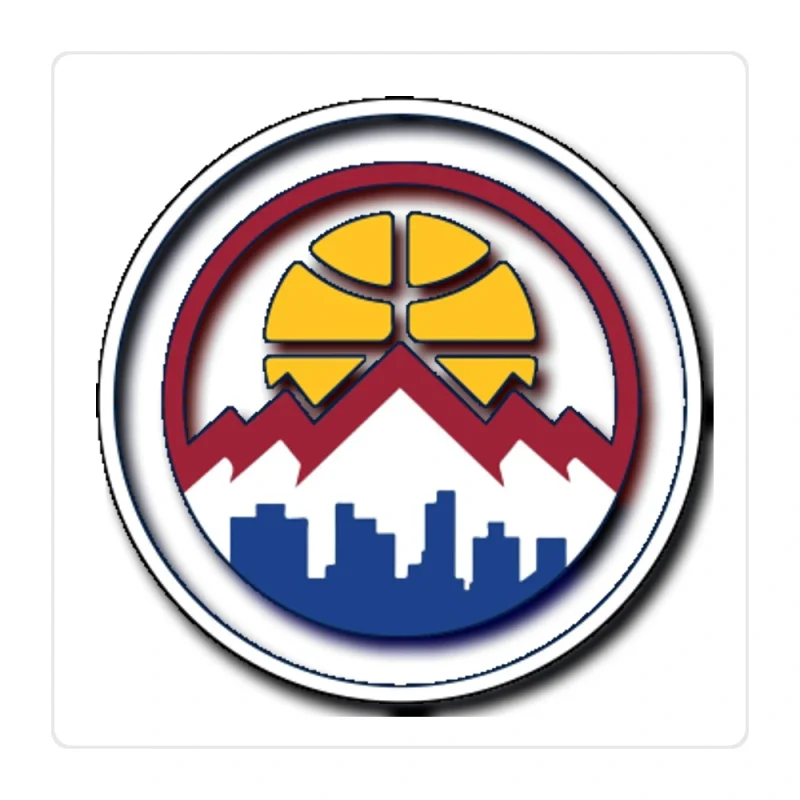 Denver Nuggets Full Color Vinyl Sticker - Custom Size