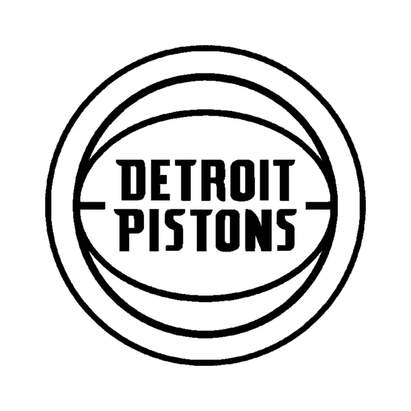 Detroit Pistons - Design 1 - Die Cut Vinyl Decal - Custom Size