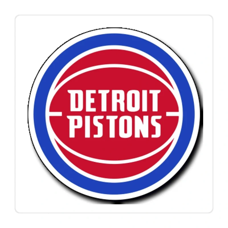 Detroit Pistons Full Color Vinyl Sticker - Custom Size