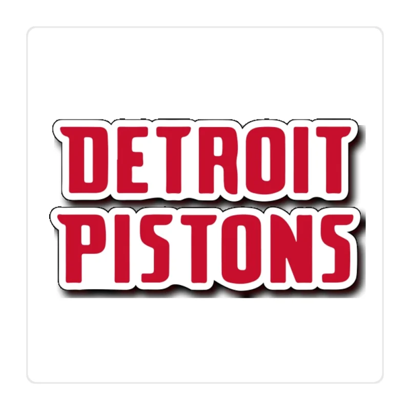 Detroit Pistons Full Color Vinyl Sticker - Custom Size